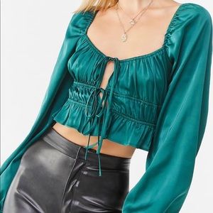 Satin Crop Top